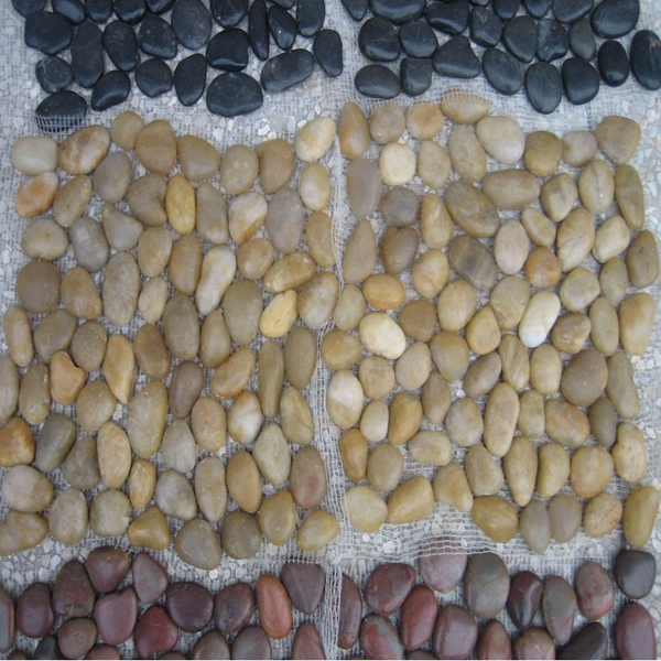 Polished pebble tile