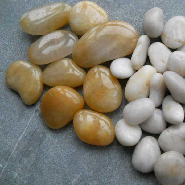 Polished white pebble