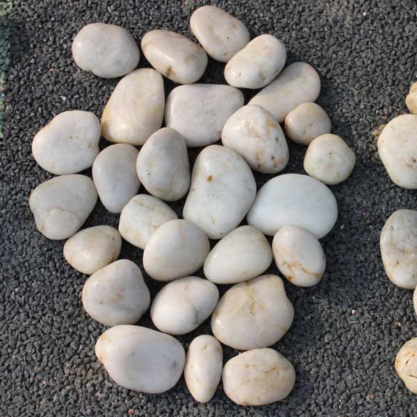 white garden stone