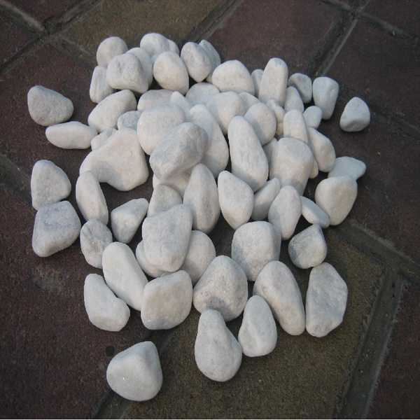 White tumbled stone pebble