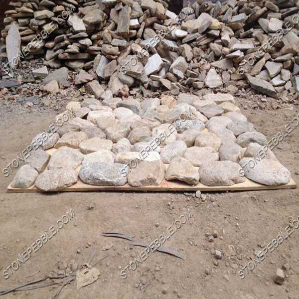 Beige River Stone Walling